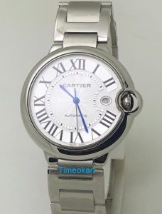 Cartier Ballon Bleu de Steel Swiss ETA Valjoux 7750 Movement Watch - Image 2
