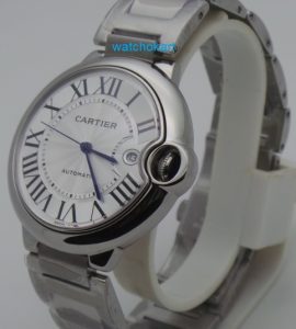 Cartier Ballon Bleu de Steel Swiss ETA Valjoux 7750 Movement Watch - Image 3