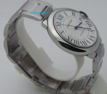 Cartier Ballon Bleu de Steel Swiss ETA Valjoux 7750 Movement Watch - Image 4
