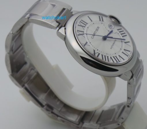 Cartier Ballon Bleu de Steel Swiss ETA Valjoux 7750 Movement Watch - Image 4