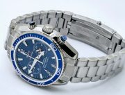 Omega Seamaster Planet Ocean Blue Dial 007 Steel Bracelet Watch - Image 5