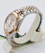 Rolex Date Just Mother Of Pearl White Swiss Automatic Watch - Image 4
