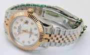 Rolex Date Just Mother Of Pearl White Swiss Automatic Watch - Image 6