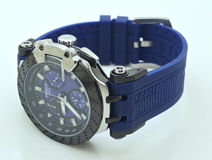 Tissot T-Race Chronograph Blue Rubber Strap Watch - Image 5