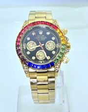 Rolex Cosmograph Daytona Rainbow Jewels Flyback Chronograph Luxury Watch - Image 2