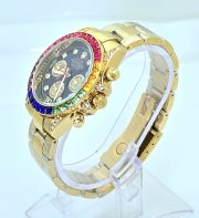 Rolex Cosmograph Daytona Rainbow Jewels Flyback Chronograph Luxury Watch - Image 4