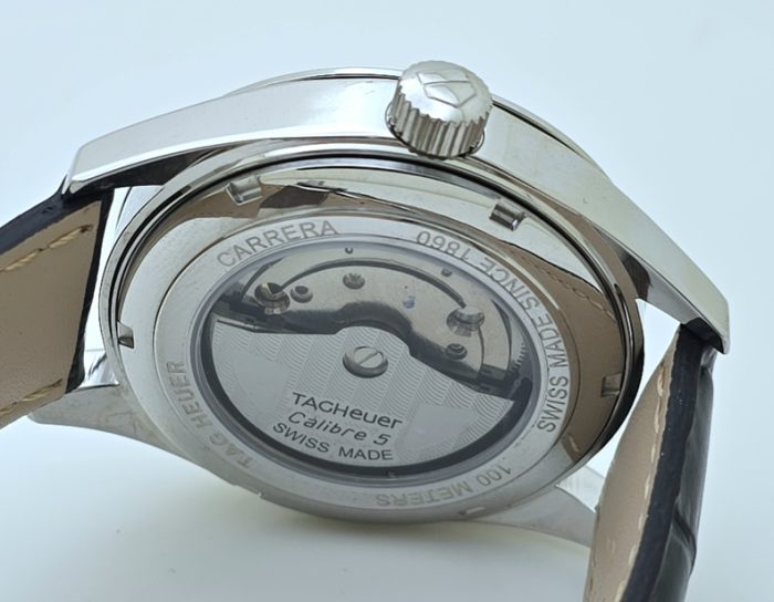 Tag Heuer Carrera Calibre 5 Twin Time GMT Leather Strap Swiss Automatic Watch - Image 7