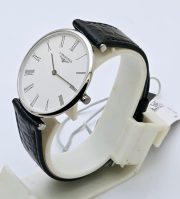 Longines La Grande Classique Ultra Slim Roman Mark Steel Leather Strap Watch - Image 3