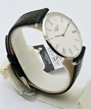Longines La Grande Classique Ultra Slim Roman Mark Steel Leather Strap Watch - Image 4