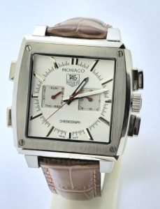 Tag Heuer Monaco 69 (Sixty-Nine) Analog/Digital White Limited Edition Watch - Image 2