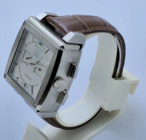 Tag Heuer Monaco 69 (Sixty-Nine) Analog/Digital White Limited Edition Watch - Image 3