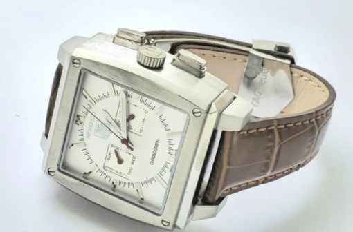 Tag Heuer Monaco 69 (Sixty-Nine) Analog/Digital White Limited Edition Watch - Image 5
