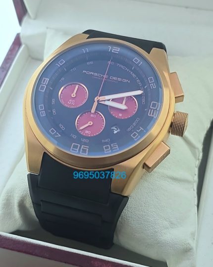 Porsche Design Chronograph Black Rubber Strap Watch