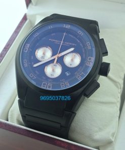 Porsche Design Chronograph Black Rubber Strap Watch - C