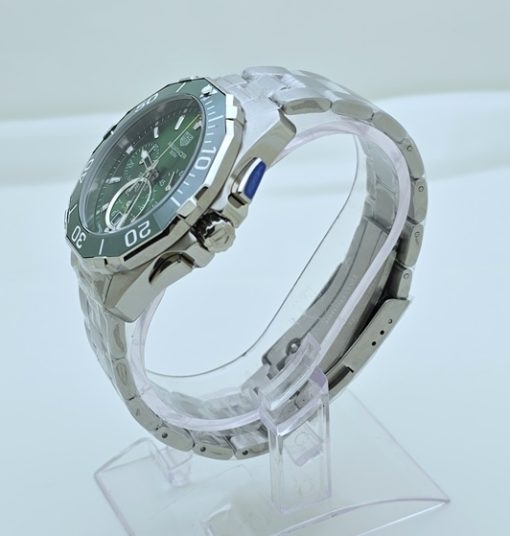 Tag Heuer Aquaracer Calibre 5 Chronograph Green Steel Watch - Image 3