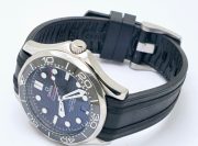 Omega Seamaster 50th Anniversary Steel Black Rubber Strap Swiss Automatic Watch - Image 5