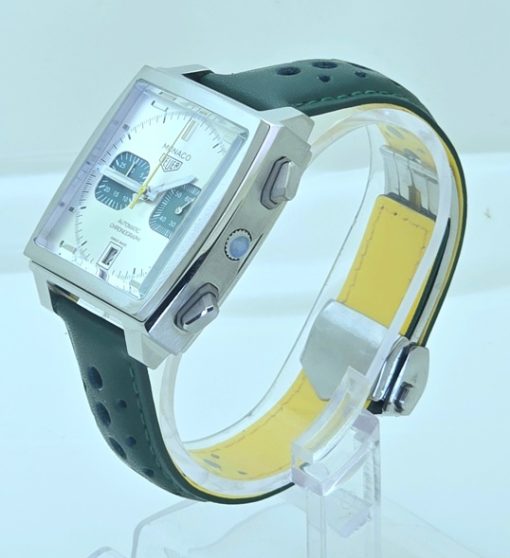 Tag Heuer Monaco Caliber 12 Green Chronograph Watch - Image 3