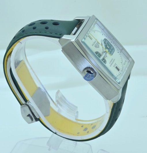 Tag Heuer Monaco Caliber 12 Green Chronograph Watch - Image 4