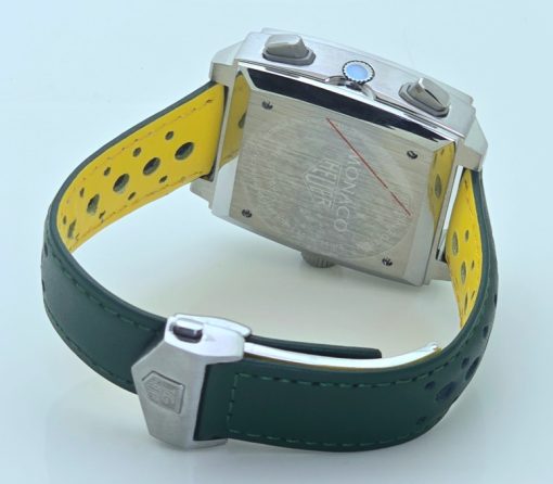 Tag Heuer Monaco Caliber 12 Green Chronograph Watch - Image 6