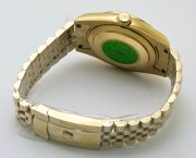Rolex Date Just Green Dial Stick Mark Gold Swiss Automatic Watch - Image 7