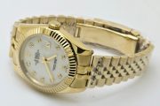 Rolex Date Just Mother Of Pearl White Golden Swiss Automatic Watch - Image 6