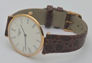 Longines La Grande Classique Ultra Slim Roman Mark Gold Leather Strap Watch - Image 5