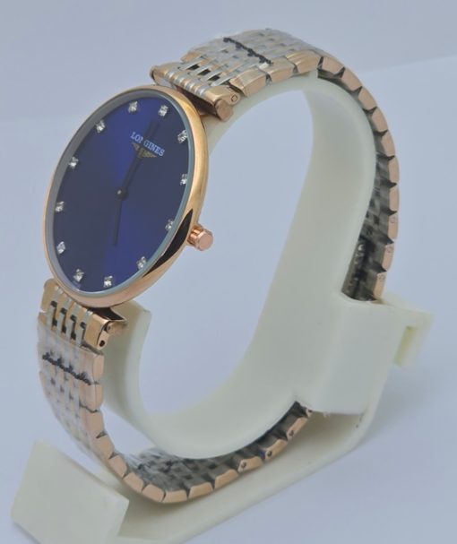 Longines Elegance La Grande Diamond Mark Blue Dual Tone Watch - Image 3