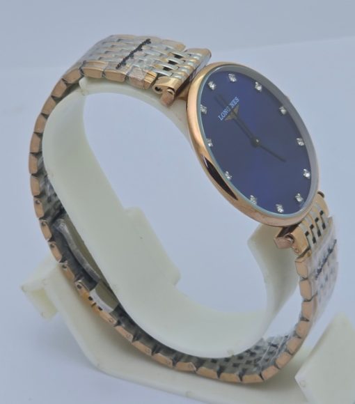Longines Elegance La Grande Diamond Mark Blue Dual Tone Watch - Image 4