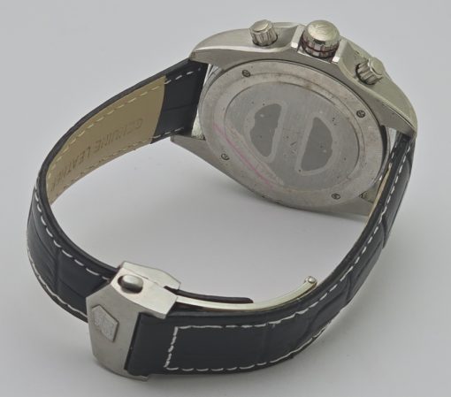 Tag Heuer Grand Carrera Calibre 17 RS 2 White Black Leather Strap Watch - Image 6
