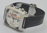 Tag Heuer Monaco 24 Calibre 36 White Steel Leather Strap Watch - Image 5