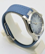 OMEGA SEAMASTER AQUA TERRA STONE BLUE RUBBER STRAP SWISS AUTOMATIC WATCH - Image 4