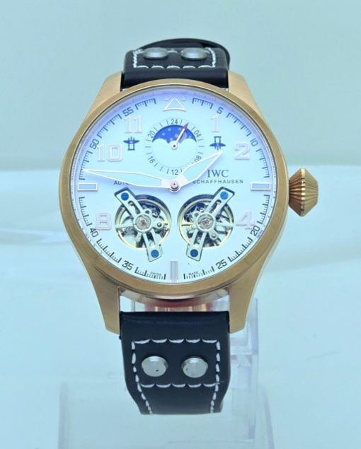 I W C Big Pilot Double Tourbillon White Rose Gold Swiss Automatic Watch - Image 2