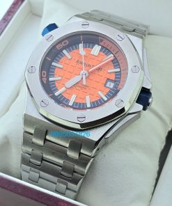 Audemars Piguet Diver Steel Bracelet Orange Swiss Automatic Watch