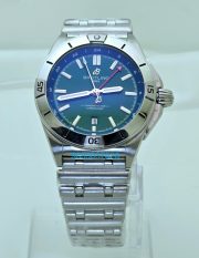 Breitling Chronomat GMT Green Steel Swiss Automatic Watch
