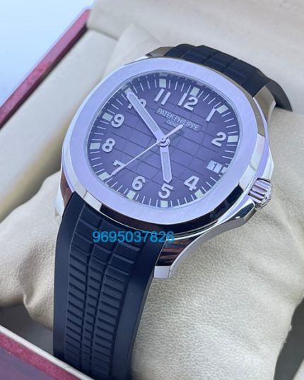 Patek Philippe Aquanaut Steel Black Rubber Strap Swiss ETA Watch