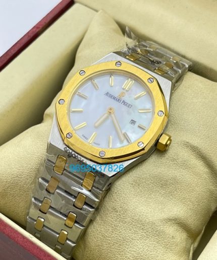 Audemars Piguet Royal Oak Mother of Pearl Dual Tone Ladies Watch