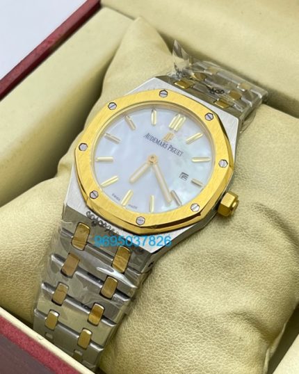 Audemars Piguet Royal Oak Mother of Pearl Dual Tone Ladies Watch