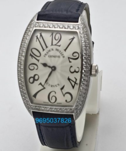 Franck Muller Cintrée Curvex Blue Strap Ladies Watches