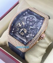 Franck Muller Yachting Anchor Rose Gold Black Strap Swiss Automatic Watch