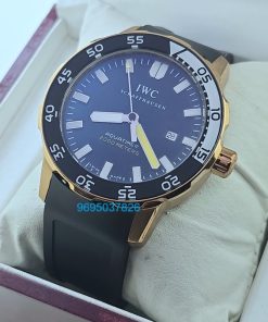 I W C Aquatimer 2000 Rose Gold Black Rubber Strap Swiss Automatic Watch