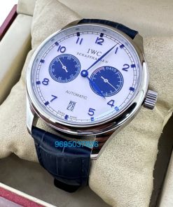 I W C Portuguese Power Reserve White Dial Leather Strap 2 Swiss Automatic Watch