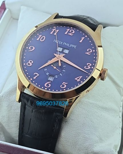 Patek Philippe GMT Annual Calendar Sun Moon Blue Dial Swiss Automatic Watches
