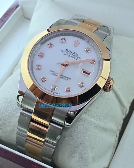 Rolex Date Just Diamond Mark Mother Of Pearl Replica Watches