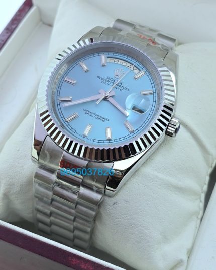 Rolex Day- Date Ice Blue Crystal Diamond