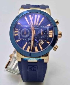 Ulysse Nardin Executive CHRONOGRAPH Blue Rubber Strap Watch