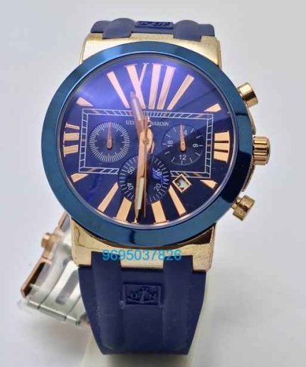 Ulysse Nardin Executive CHRONOGRAPH Blue Rubber Strap Watch