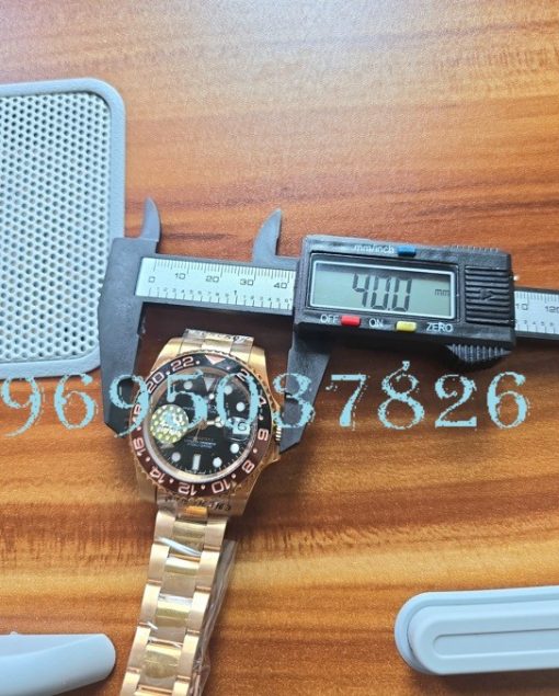 Rolex GMT Master II Rootbeer Everose Gold Swiss ETA 3285 Valjoux Movement Watch - Image 9