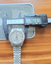 Rolex Day-Date Diamond Steel Swiss ETA 7750 Valjoux Automatic Movement Watch - Image 11