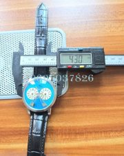 Patek Philippe Bridge Power Reserve Dual Time Ice Blue Swiss ETA Valjoux Automatic Watch - Image 9