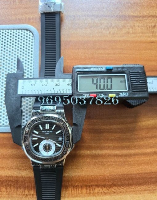 Patek Philippe Nautilus Hand Engraved Mayan/Aztec Swiss ETA Caliber 5910/1A Valjoux Movement Automatic Watch - Image 8